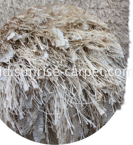 Silk Viscose Feather Yarn Mix Shaggy Rug